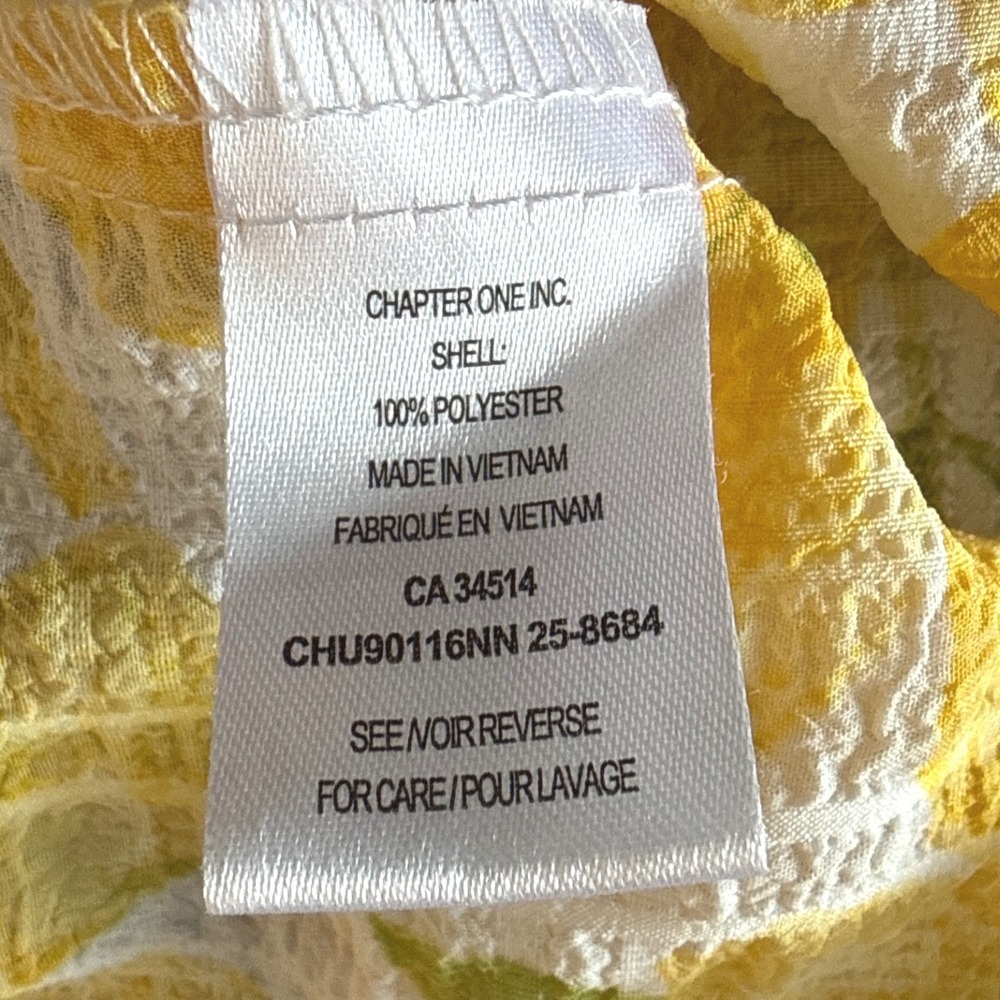 Haver London Yellow Floral Seersucker Blouse Medium Cottagecore Vibrant Summer - Picture 4 of 9